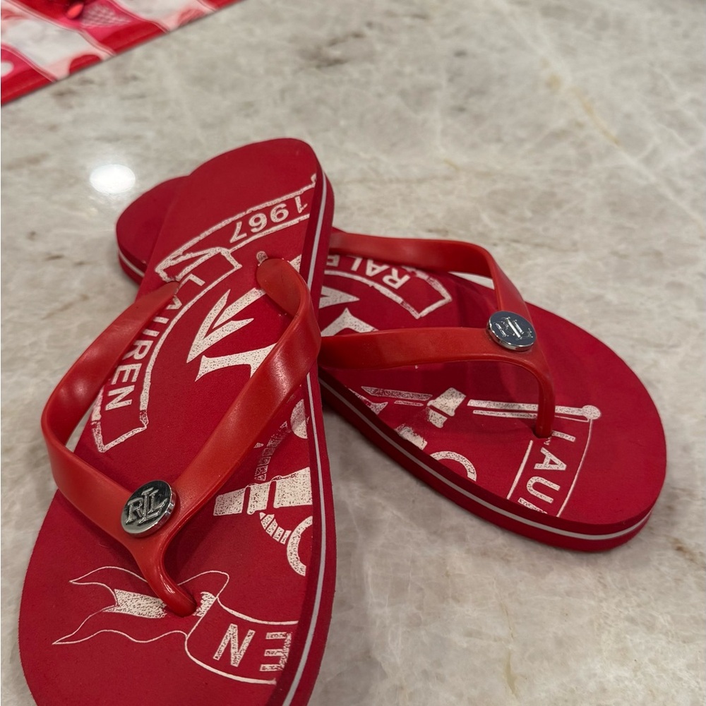 Ralph Lauren Vibrant Red Sandals